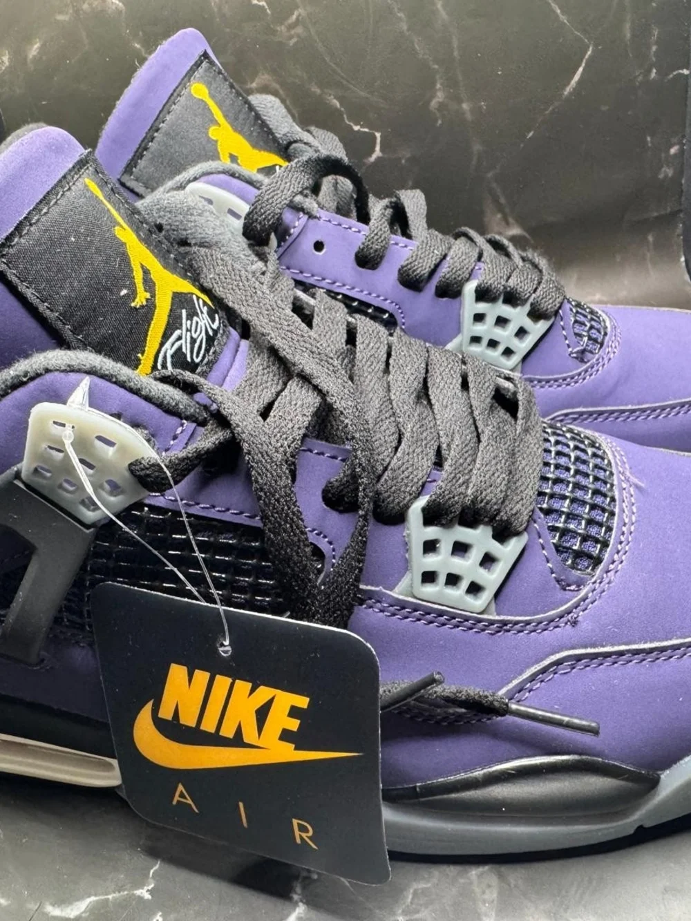 Jordan Purple and Black Sneakers